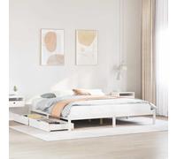 vidaXL Estructura de Cama con cajones Madera Maciza de Pino 200x200 cm, Marco de Cama, somier, Muebles de Dormitorio, Marcos de Cama, Base de Cama