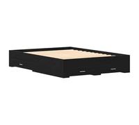 vidaXL Estructura de Cama con Cajones Roble Negro 140X190 cm Madera Ingenierizada | Amplio Almacenamiento Muebles Modernos para Dormitorio Textura Suave Calidad Ideal para 2 Adultos.