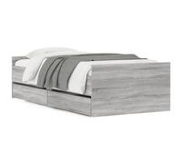 Estructura De Cama Con Cajones Gris Sonoma 90x190 Cm Vidaxl