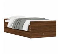 Estructura De Cama Con Cajones Roble Marrón 90x190 Cm Vidaxl