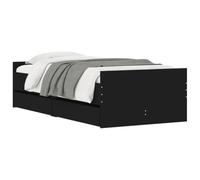 Estructura De Cama Con Cajones Negro 90x190 Cm Vidaxl