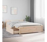 vidaXL Estructura de Cama con Cajones Somier Dormitorio Base Habitación Muebles Mobiliario Hogar Cuarto Descanso Doble Pequeña 120x190 cm