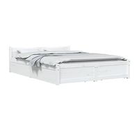 Estructura De Cama Con Cajones Doble Blanco 135x190 Cm Vidaxl