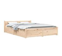 vidaXL Estructura de Cama con Cajones Somier Dormitorio Base Habitación Muebles Mobiliario Hogar Cuarto Descanso King Size 150x200 cm