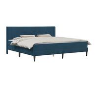 vidaXL Estructura de Cama con colchón 2 pcs Azul Terciopelo, Cama Moderna, Superficie de Terciopelo, Plataforma Elegante, Mueble Rectangular, diseño Minimalista, Dormitorio Chic