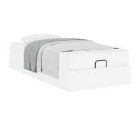 vidaXL Estructura de Cama con colchón con colchón 2 pcs PVC, Mejora de Dormitorio, Cama Moderna con Almacenamiento, mobiliario Minimalista para Dormir Mejor, Estructura de PVC