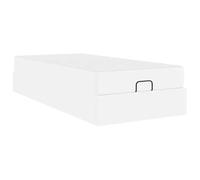 vidaXL Estructura de Cama con colchón con colchón 2 pcs PVC, Mejora de Dormitorio, Cama Moderna con Almacenamiento, mobiliario Minimalista para Dormir Mejor, Estructura de PVC