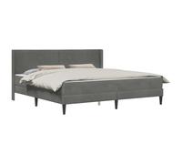 vidaXL Estructura de Cama con colchón Gris Oscuro 180 x 200 cm