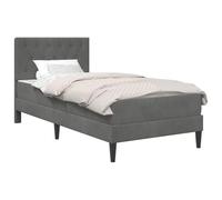 vidaXL Estructura de Cama con colchón Gris Oscuro 90 x 190 cm, Habitación Moderna, Base de Cama Resistente, colchón de Espuma, muelles, Conjunto Funcional para tu hogar