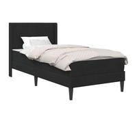 vidaXL Estructura de Cama con colchón Negro 90 x 190 cm Terciopelo