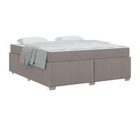 vidaXL Estructura de Cama con colchón Taupé 180 x 200 cm Tela, Cama Moderna, diseño Rectangular, Juego de colchones Duradero, Mueble Funcional, Estilo Minimalista, Descanso asegurado