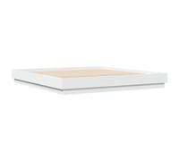 vidaXL Estructura de Cama con Luces LED, Somier para Colchón, Armazón Base de Cama, Estructura Mueble para Dormitorio, Blanco 180x200 cm