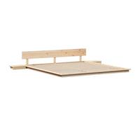 vidaXL Estructura de Cama con Mesas de Noche 180x200cm Pino Macizo