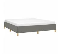 vidaXL Estructura de cama con somier de listones – Base tapizada, Gris oscuro 160x200 cm