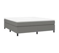 vidaXL Estructura de Cama, Somier de Matrimonio de Listones, Base de Cama Tapizada, Mueble para Dormitorio Hogar, Tela Gris Oscuro 180x200 cm