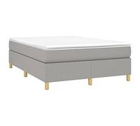 vidaXL Estructura de cama con somier de listones 140x200 cm – Tapizada gris claro