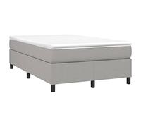 vidaXL Estructura de cama con somier de listones – Tapizada tela gris claro 120x200 cm