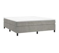 Estructura De Cama Sin Colchón Terciopelo Gris Claro 180x200 Cm Vidaxl