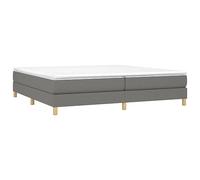 vidaXL Estructura de Cama con somier Tela Gris Oscuro 200x200 cm