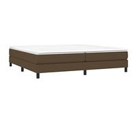vidaXL Estructura de Cama, Somier de Matrimonio de Listones, Base de Cama Tapizada, Mueble para Dormitorio Hogar, Tela Marrón Oscuro 200x200 cm