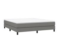 vidaXL Estructura de Cama, Somier de Matrimonio de Listones, Base de Cama Tapizada, Mueble para Dormitorio Hogar, Tela Gris Oscuro 180x200 cm