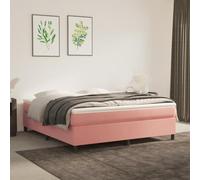 vidaXL Estructura de Cama, Somier de Matrimonio de Listones, Base de Cama Tapizada, Mueble para Dormitorio Hogar, Terciopelo Rosa 180x200 cm