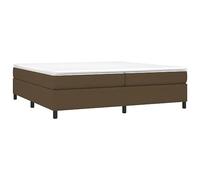vidaXL Estructura de Cama, Somier de Matrimonio de Listones, Base de Cama Tapizada, Mueble para Dormitorio Hogar, Tela Marrón Oscuro 200x200 cm