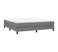 vidaXL Estructura de Cama, Somier de Matrimonio de Listones, Base de Cama Tapizada, Mueble para Dormitorio Hogar, Tela Gris Oscuro 160x200 cm