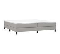 vidaXL Estructura de Cama, Somier de Matrimonio de Listones, Base de Cama Tapizada, Mueble para Dormitorio Hogar, Tela Gris Claro 200x200 cm