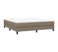 vidaXL Estructura de Cama, Somier de Matrimonio de Listones, Base de Cama Tapizada, Mueble para Dormitorio Hogar, Tela Gris Taupe 160x200 cm