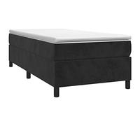 vidaXL Estructura de Cama con Somier, Somier Individual de Listones, Base de Cama Tapizada, Mueble para Dormitorio Hogar, Terciopelo Negra 90x200 cm
