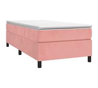 vidaXL Estructura de Cama con Somier, Somier Individual de Listones, Base de Cama Tapizada, Mueble para Dormitorio Hogar, Terciopelo Rosa 100x200 cm