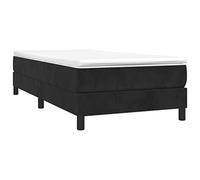 vidaXL Estructura de Cama, Somier Individual de Listones, Base de Cama Tapizada, Mueble para Dormitorio Hogar, Terciopelo Negra 90x200 cm