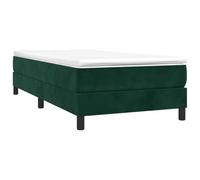 vidaXL Estructura de Cama con Somier, Somier Individual de Listones, Base de Cama Tapizada, Mueble para Dormitorio Hogar, Terciopelo Verde 90x190 cm