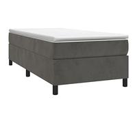 vidaXL Estructura de cama - Somier de listones, base tapizada, terciopelo gris oscuro 90x190 cm