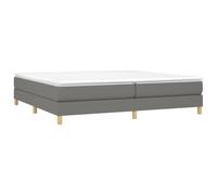 vidaXL Estructura de Cama con somier Tela Gris Oscuro 200x200 cm