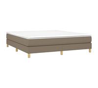 vidaXL Estructura de Cama, Somier de Matrimonio de Listones, Base de Cama Tapizada, Mueble para Dormitorio Hogar, Tela Gris Taupe 180x200 cm