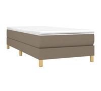 vidaXL Estructura de Cama con somier Tela Taupe 90x200 cm