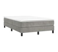 vidaXL Estructura de Cama con somier Terciopelo Gris Claro 120x200 cm