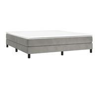 vidaXL Estructura de Cama, Somier de Matrimonio de Listones, Base de Cama Tapizada, Mueble para Dormitorio Hogar, Terciopelo Gris Claro 160x200 cm