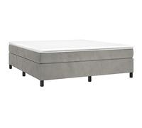 vidaXL Estructura de Cama con somier Terciopelo Gris Claro 160x200 cm