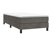 vidaXL Estructura de Cama con Somier, Somier Individual de Listones, Base de Cama Tapizada, Mueble para Dormitorio Hogar, Terciopelo Gris Oscuro 90x190 cm
