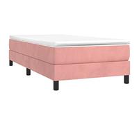 vidaXL Estructura de Cama, Somier Individual de Listones, Base de Cama Tapizada, Mueble para Dormitorio Hogar, Terciopelo Rosa 90x190 cm