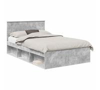 vidaXL Estructura de Cama Concreto 120 x 200 cm Madera de ingeniería, Dormitorio Moderno, Diseño Rectangular con Materiales Duraderos para una Decoración del Hogar Estilosa y Funcional, para Cualquie