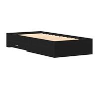 vidaXL Estructura de Cama Contemporánea de Roble Negro con Almacenamiento Amplio y Listones Sólidos | Estilo Moderno para Dormitorio | Montaje Fácil 90X200 cm | Diseño Elegante y Funcional | Madera A