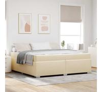 vidaXL Estructura de Cama Crema 200 x 200 cm Tela