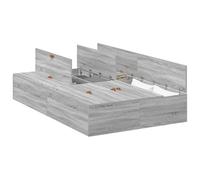 vidaXL Estructura de Cama de Almacenamiento Gris Sonoma 120x190 cm