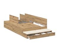 vidaXL Estructura de Cama de Almacenamiento Roble Artisan 120x190 cm