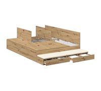 vidaXL Estructura de Cama de Almacenamiento Roble Artisan 160x200 cm