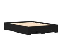 vidaXL Estructura de Cama de con cajones de Roble Negro 140X200 cm Madera | Almacenamiento mínimo en Muebles de Dormitorio Elegantes, Ideal para 2 Adultos, Ahorro de Espacio, diseño Compacto, soluci